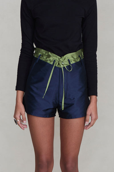Techno Taffeta Two Tone Short Navy