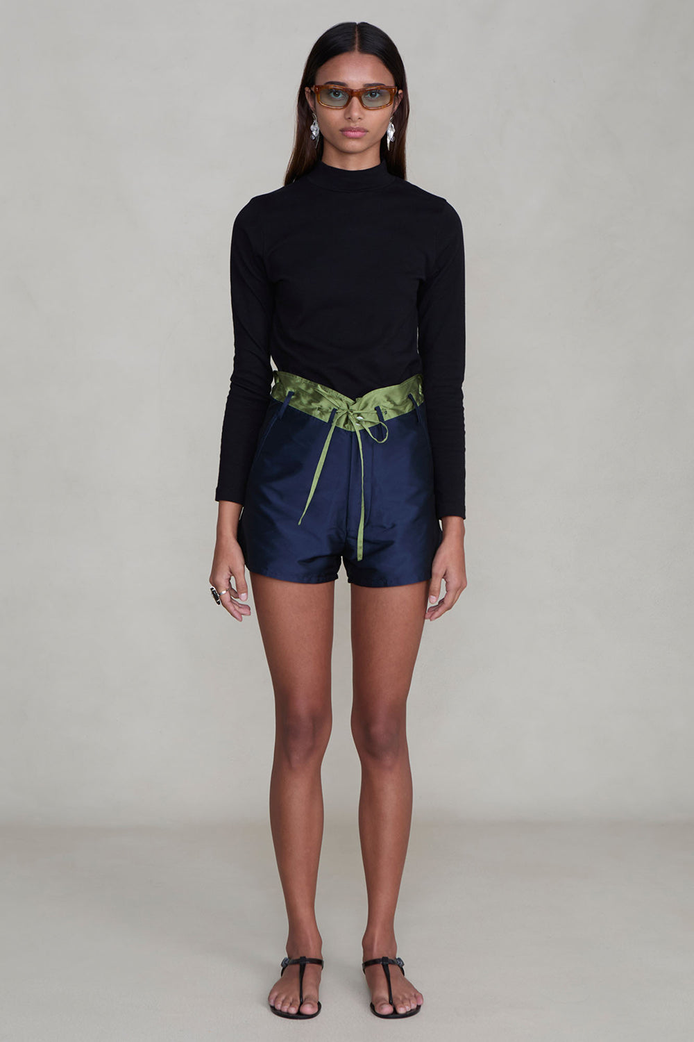 Techno Taffeta Two Tone Short Navy