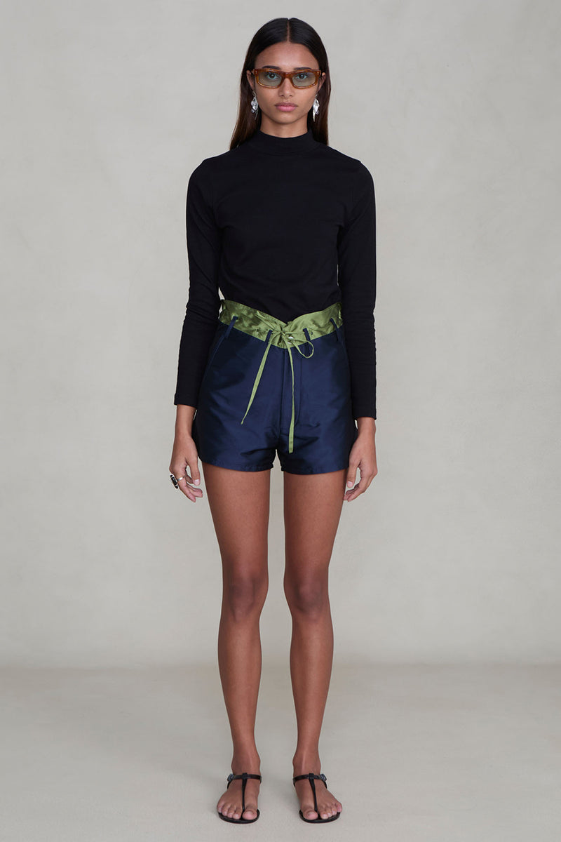 Techno Taffeta Two Tone Short Navy