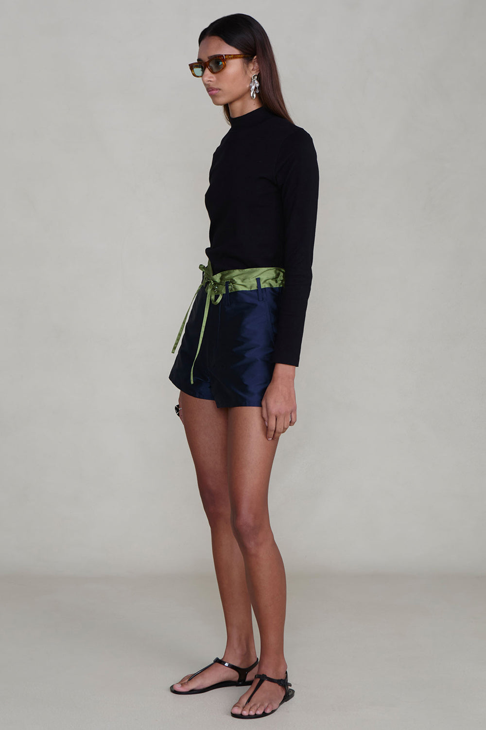 Techno Taffeta Two Tone Short Navy