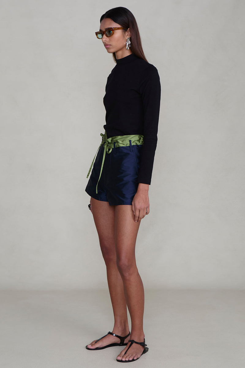 Techno Taffeta Two Tone Short Navy