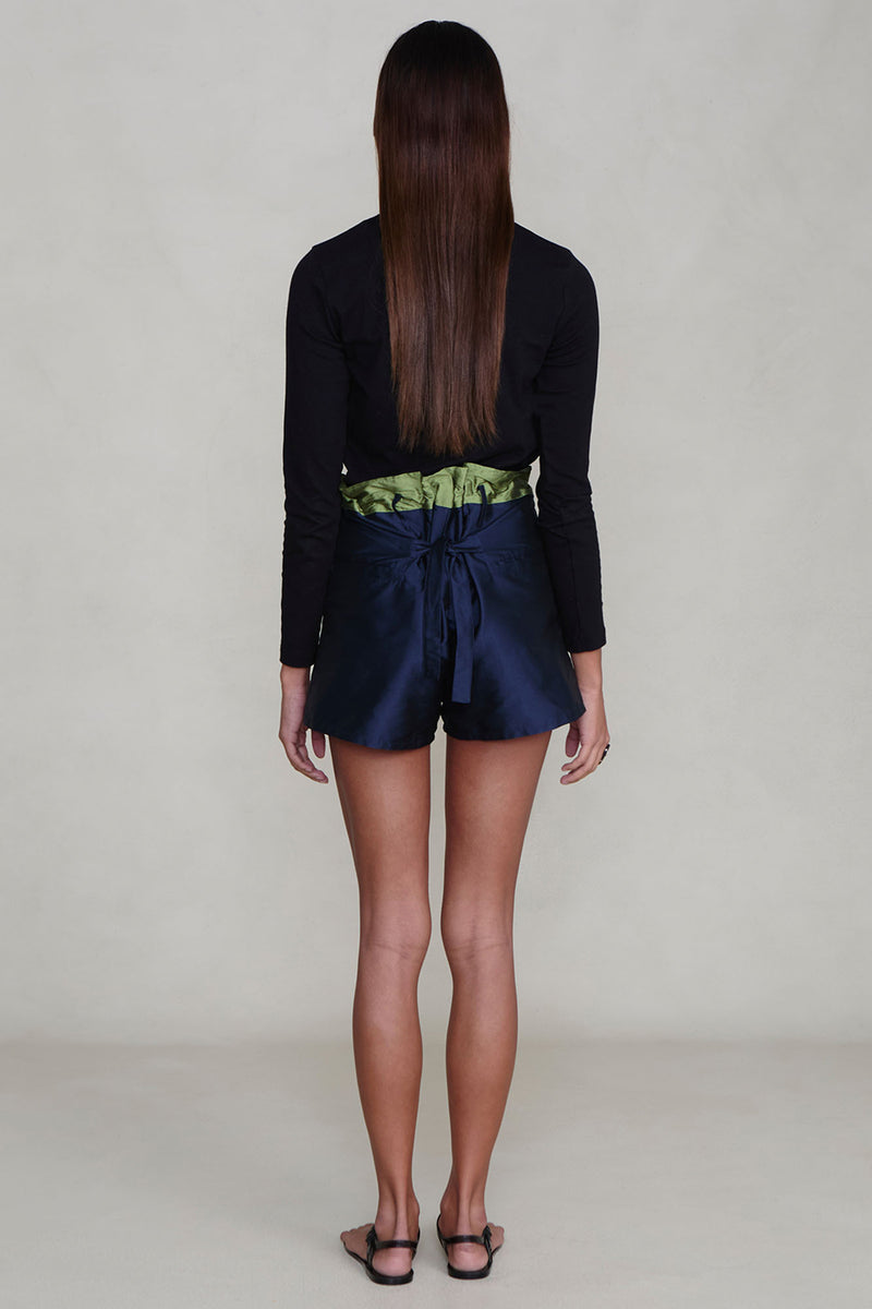 Techno Taffeta Two Tone Short Navy
