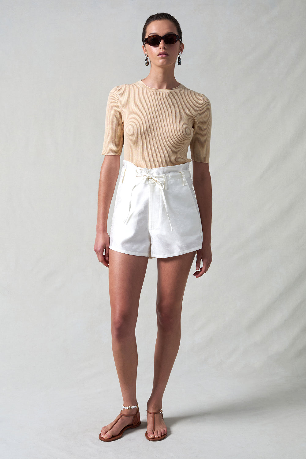 Dupioni Shorts White – Chan Luu