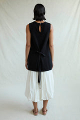 Exaggerated Knit Tank Black