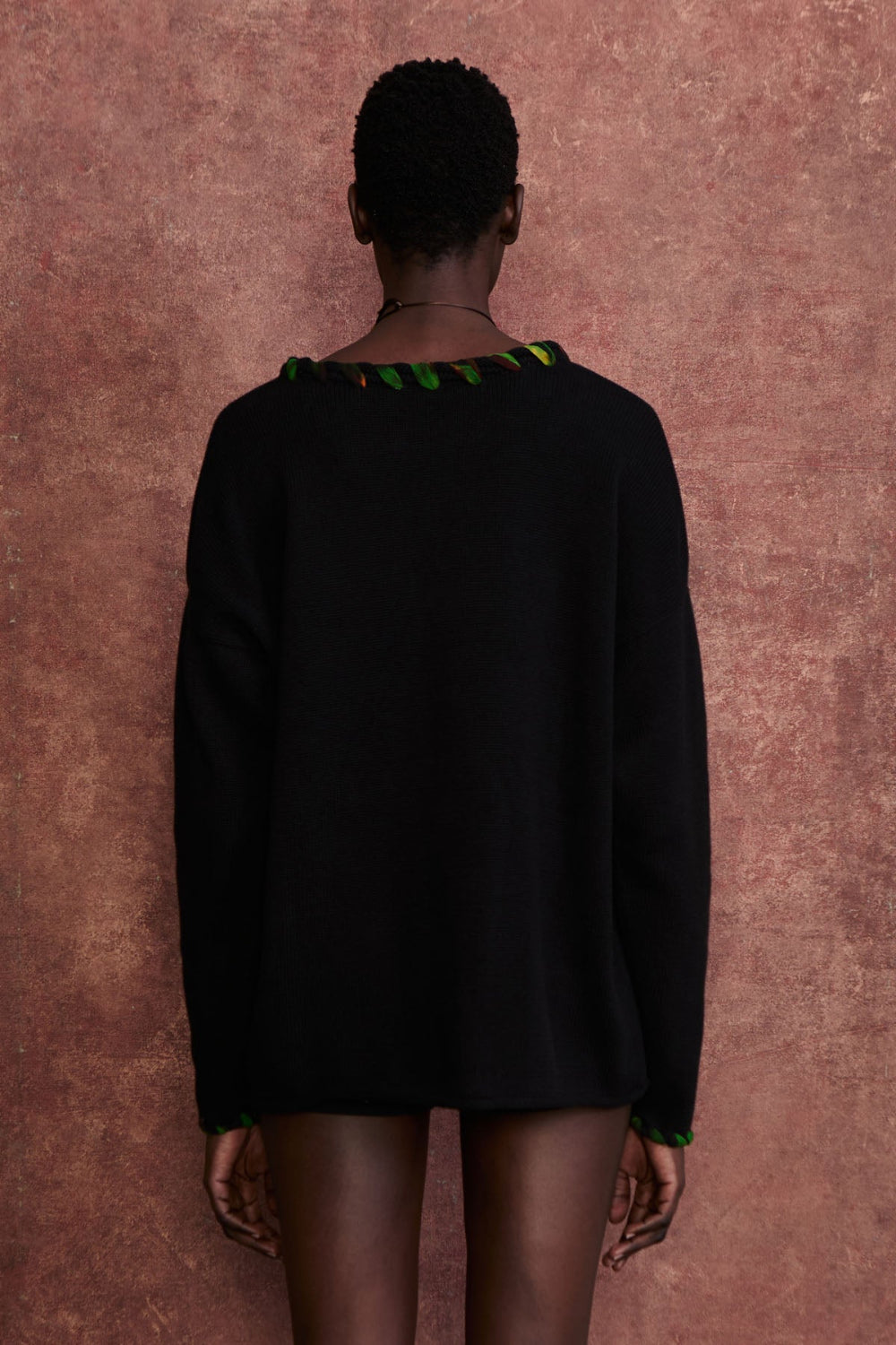 Whipstitch Sweater Black