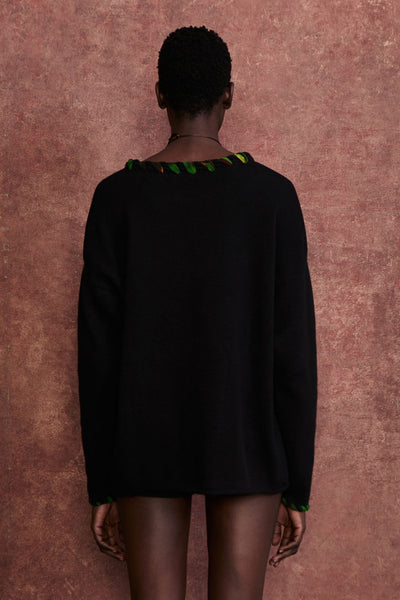 Whipstitch Sweater Black