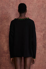 Whipstitch Sweater Black