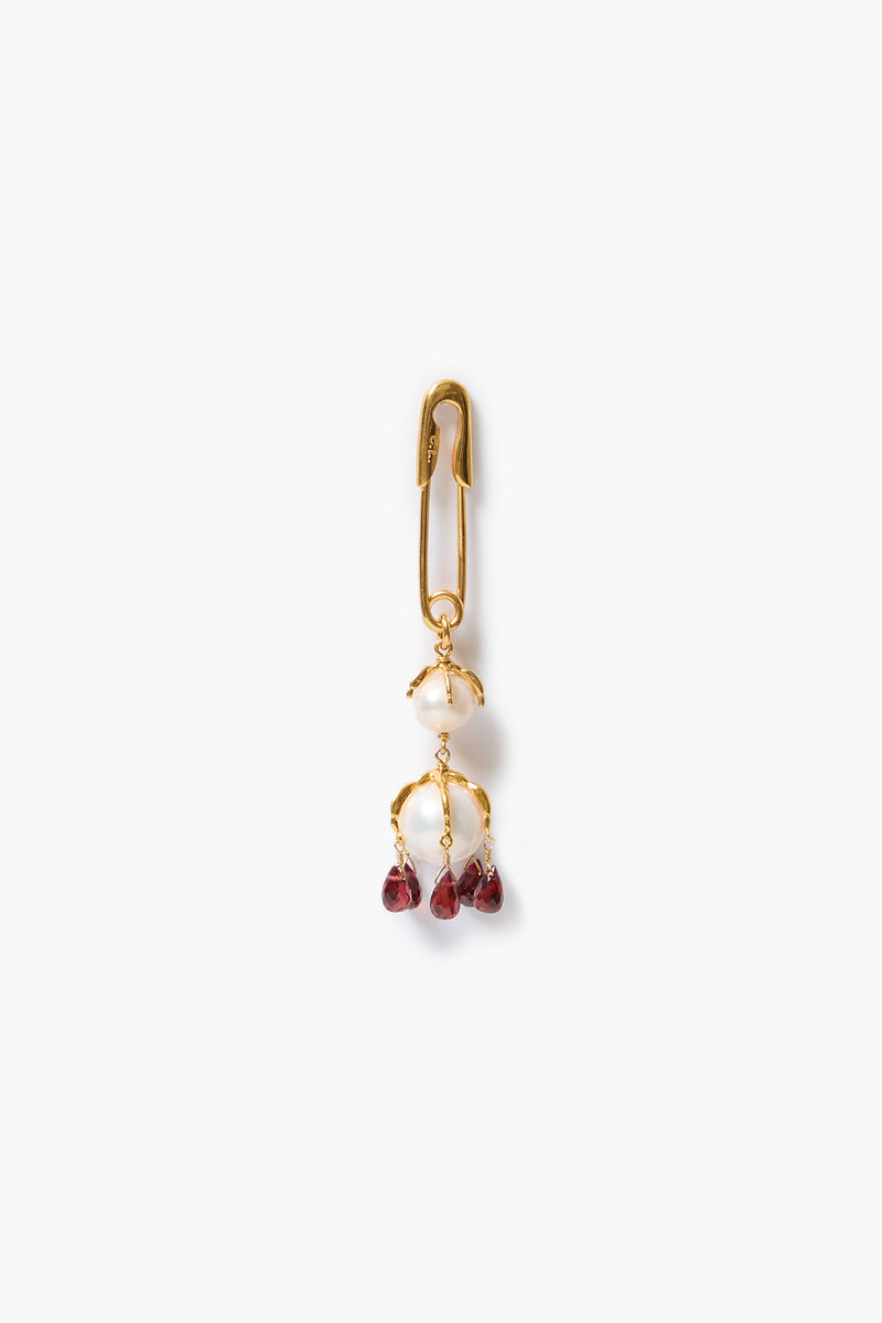 Lark Drip Brooch White Pearl