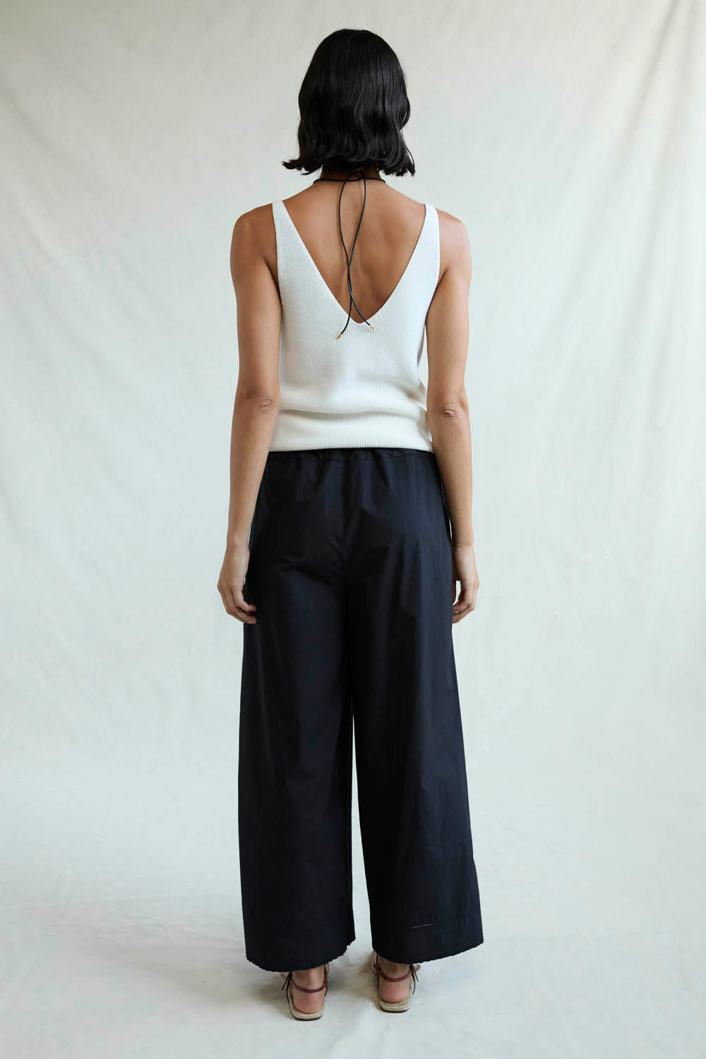 Ramona Poplin Pant Caviar – Chan Luu