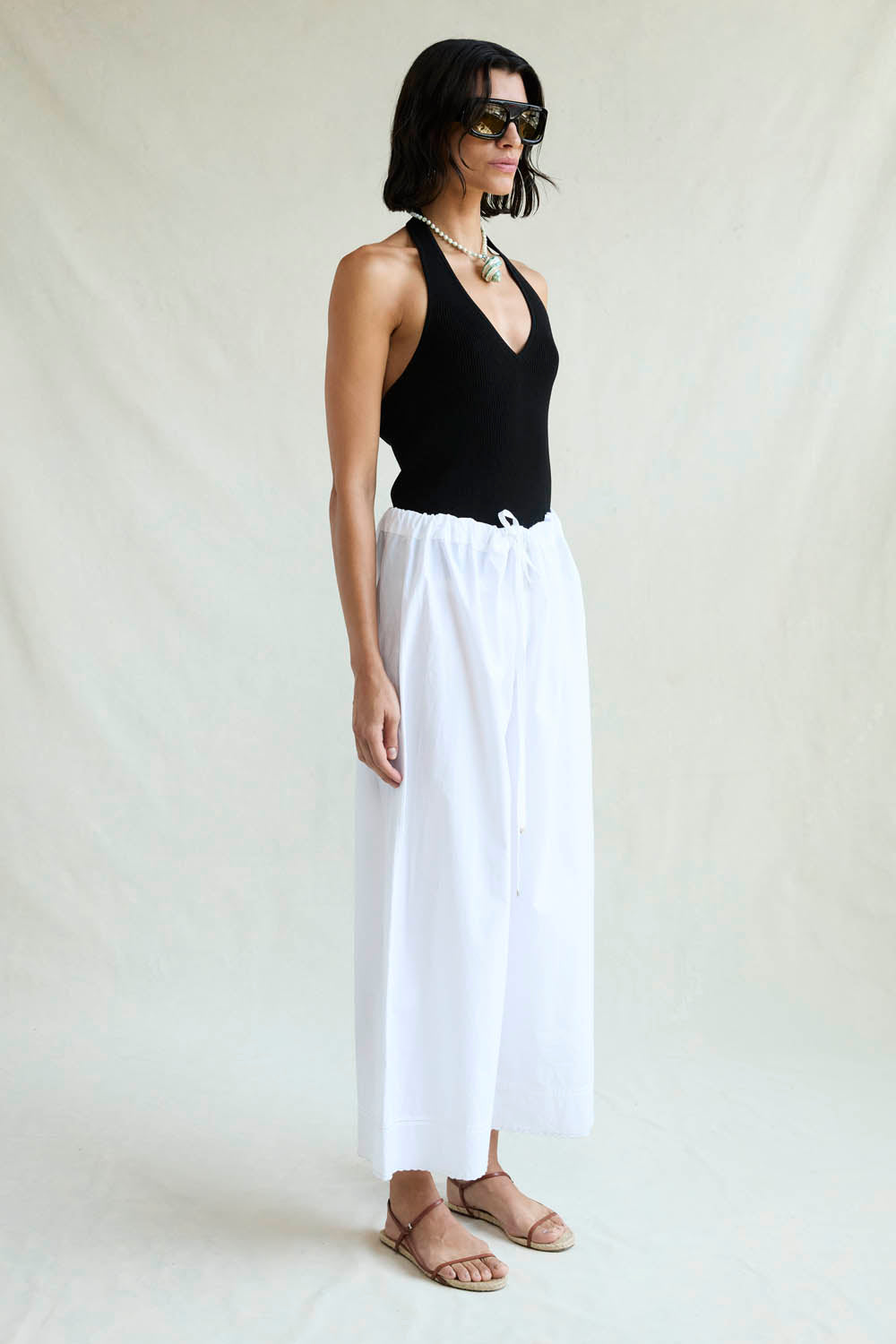 Ramona Poplin Pant White – Chan Luu