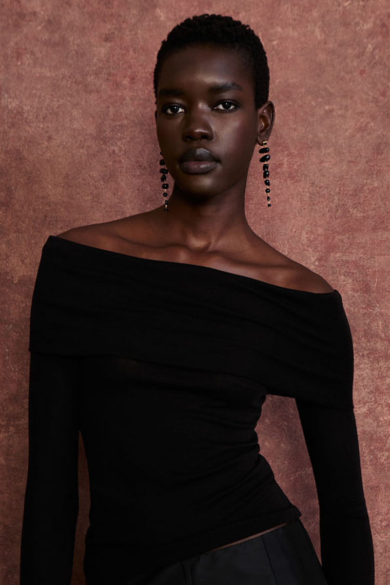 Mizumi Earrings Black Obsidian