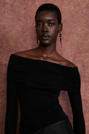 Mizumi Earrings Black Obsidian