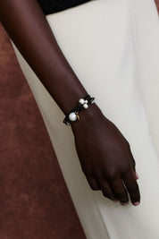 Strata Pearl Bracelet Gold