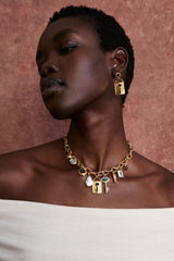 Padlock Earrings Gold