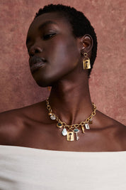 Padlock Earrings Gold
