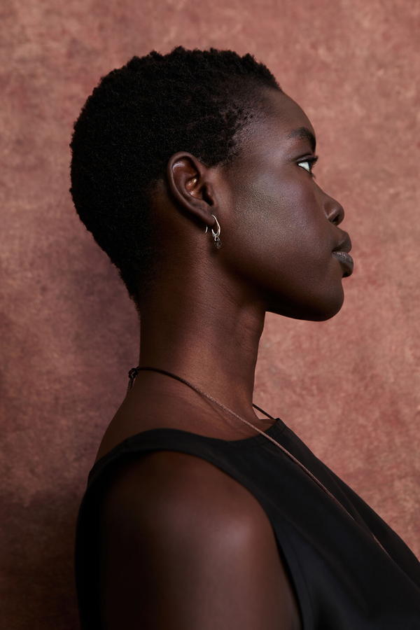 Gala Crescent Earrings Mini Smoky