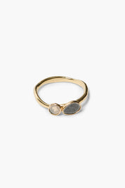 14k Duo Sliced Diamond Ring Gold