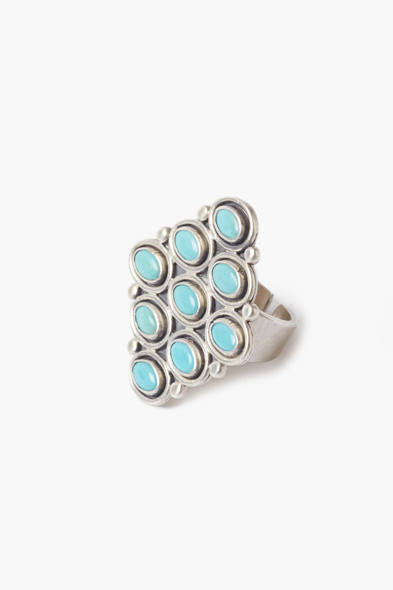 Turquoise Cluster Statement Ring Chan Luu