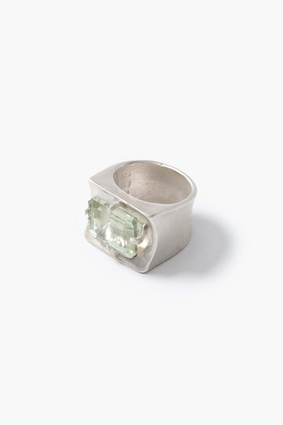 Curve Ring Green Amethyst
