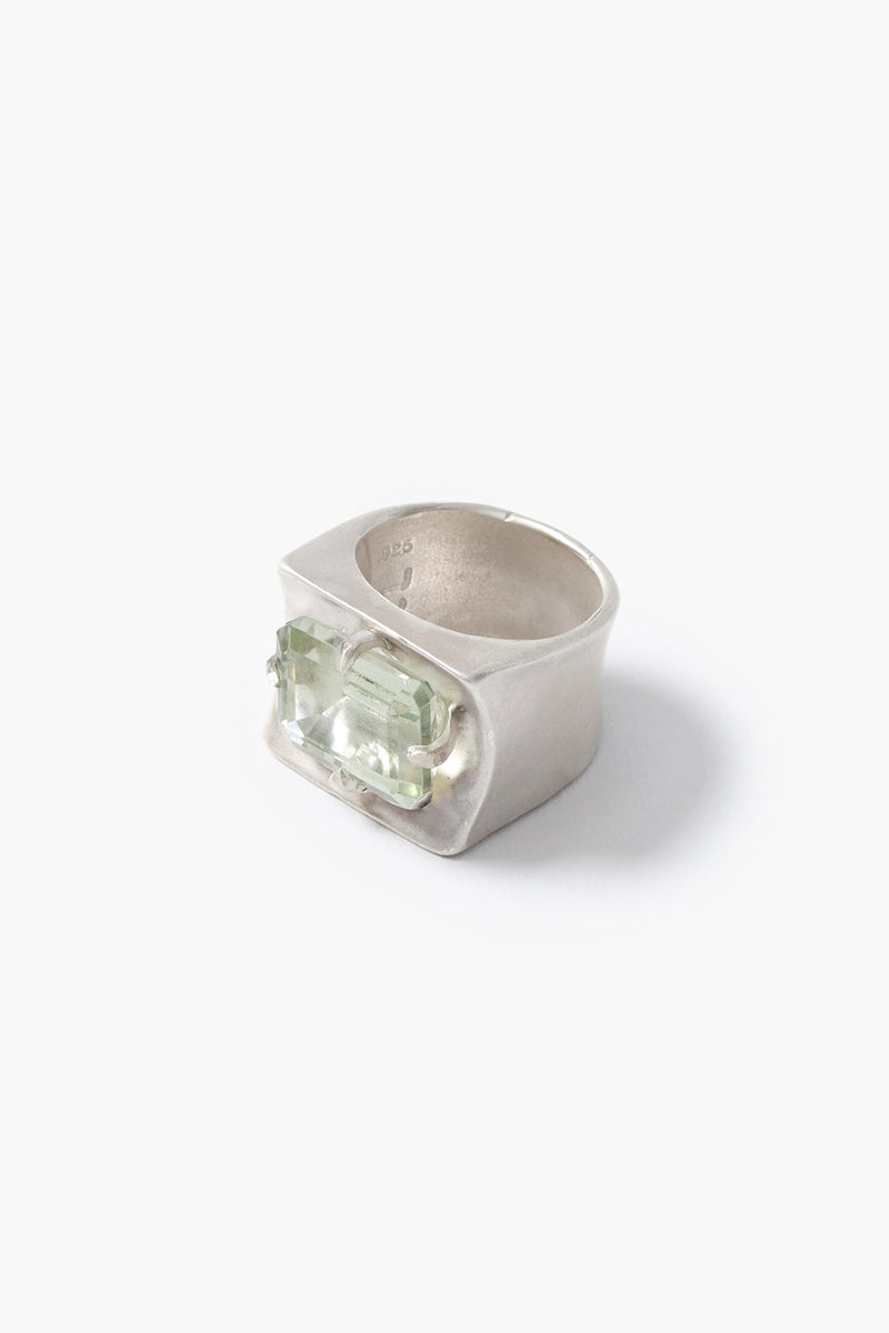 Curve Ring Green Amethyst