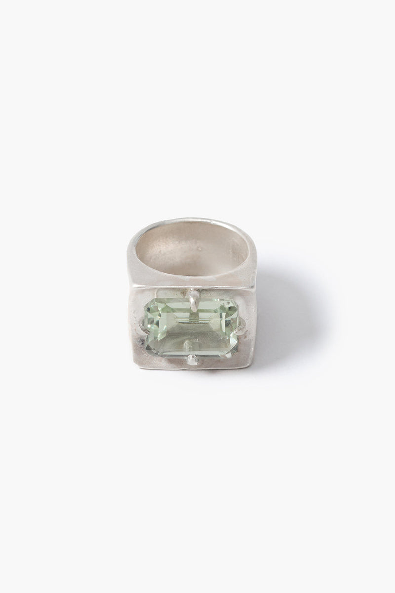 Curve Ring Green Amethyst
