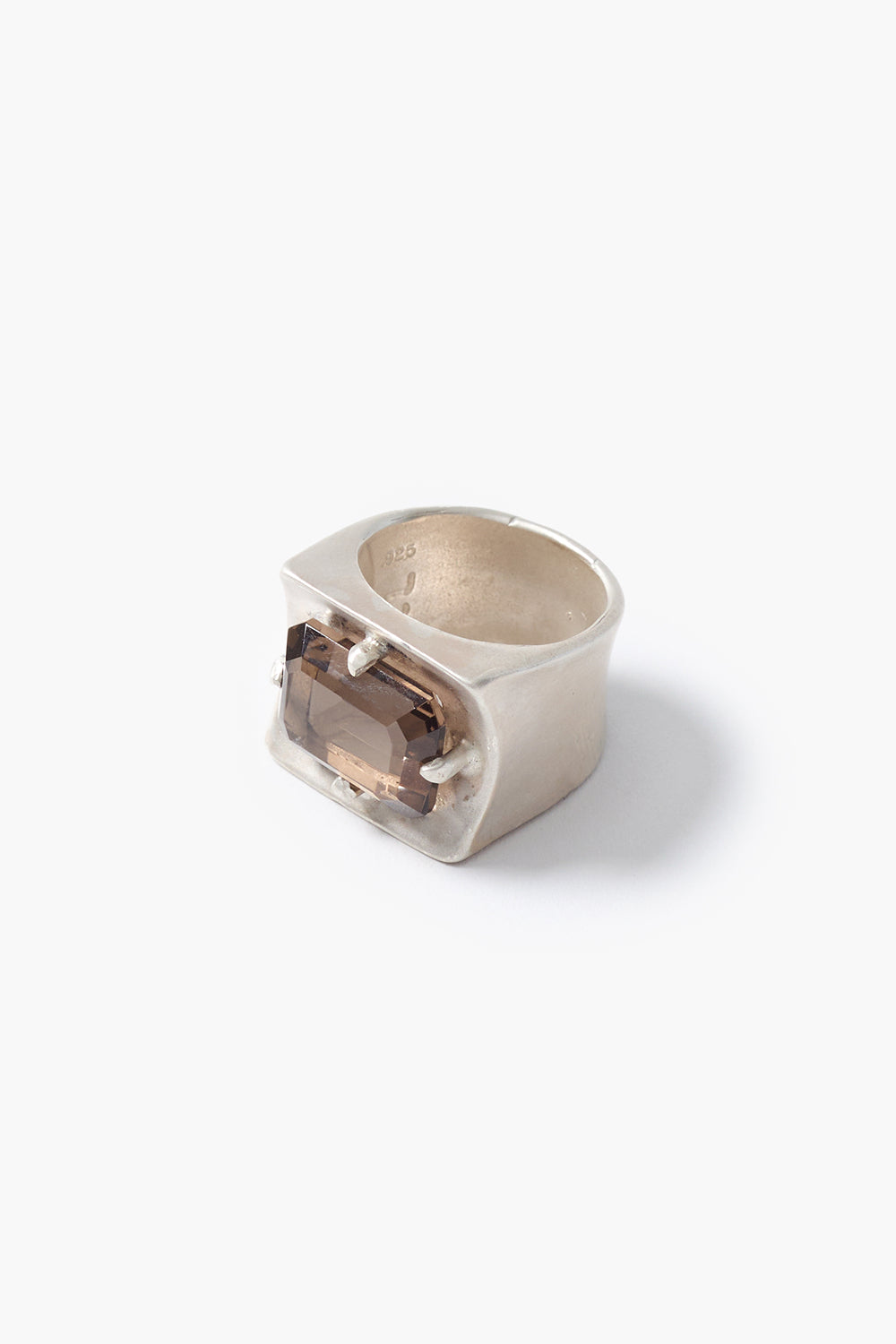 Curve Ring Smoky Quartz
