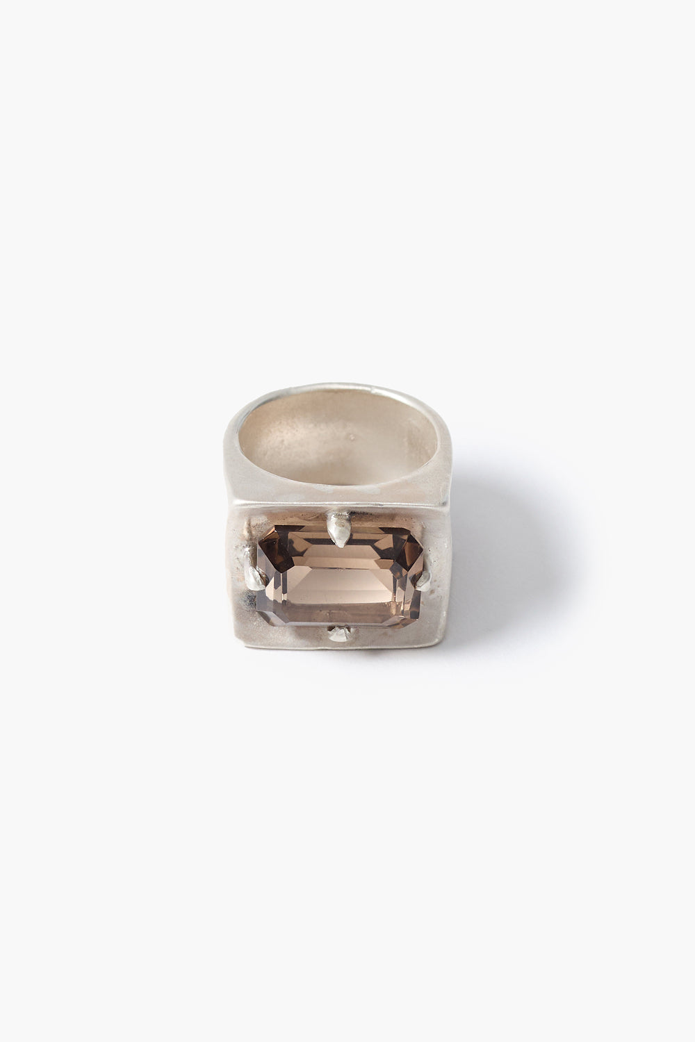 Curve Ring Smoky Quartz
