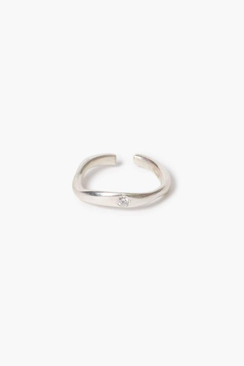Ripple Diamond Toe Ring