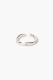 Ripple Diamond Toe Ring