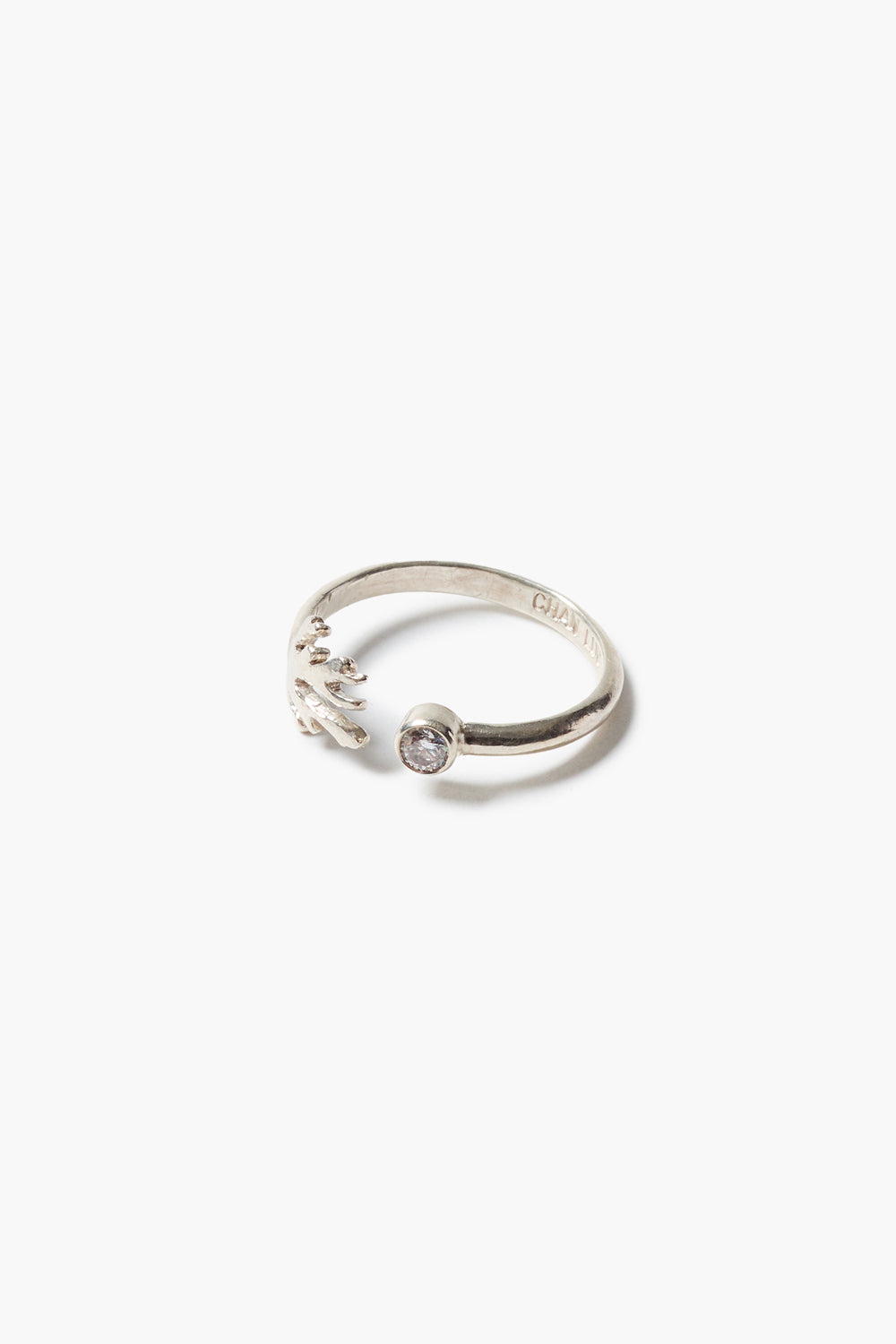 Diamond Branch Ring Silver