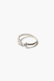 Diamond Branch Ring Silver