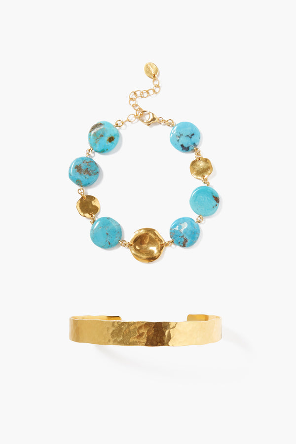 Turquoise Coin Bracelet Set