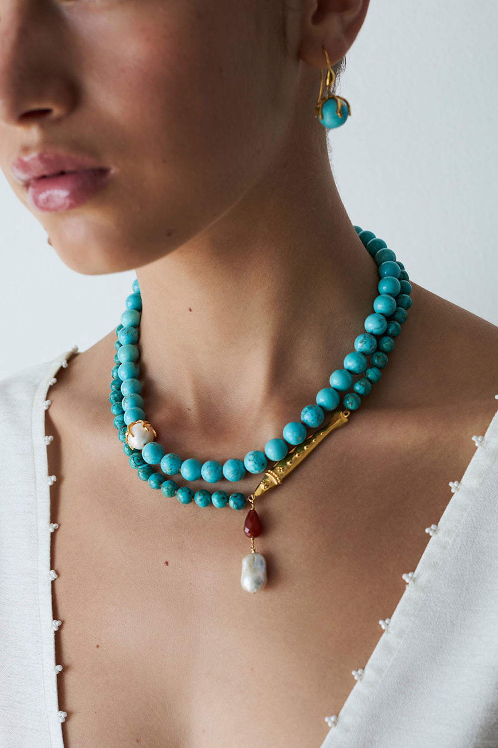 Coral Crown Necklace Turquoise – Chan Luu