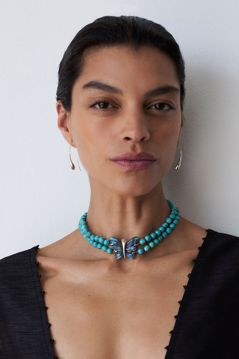 Serpentine Earrings Silver