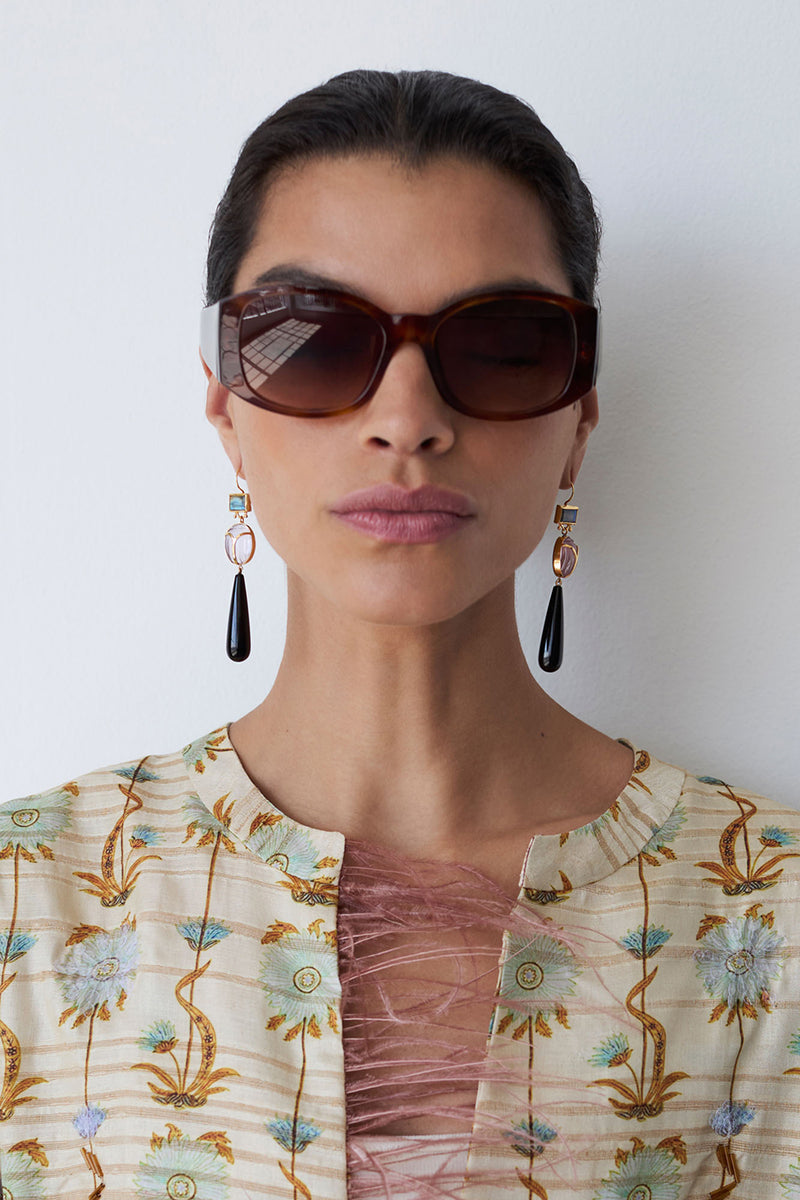 Scarab Earrings Multi