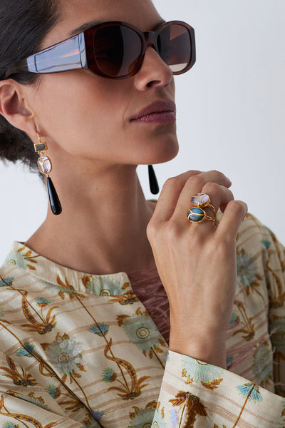 Scarab Ring Labradorite