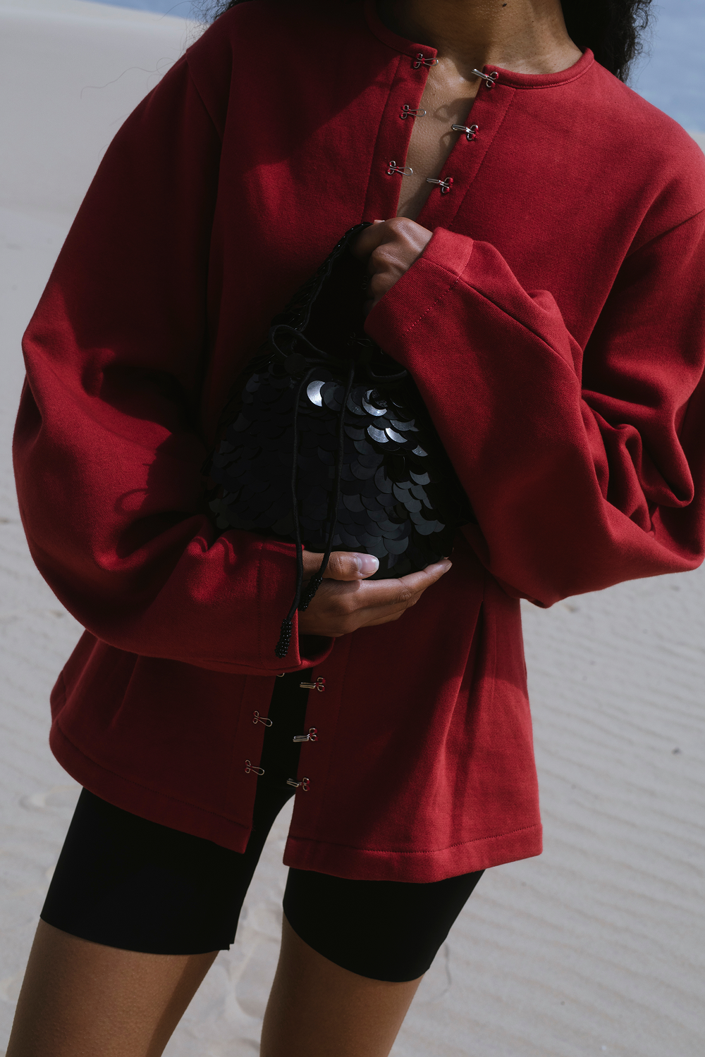 Fishscale Sequin Bag Black