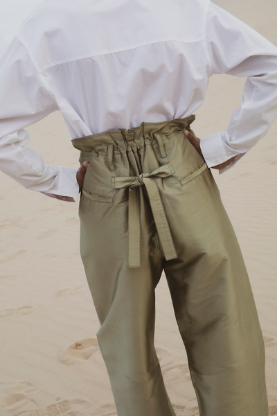 Techno Taffeta Barrel Pant Sage