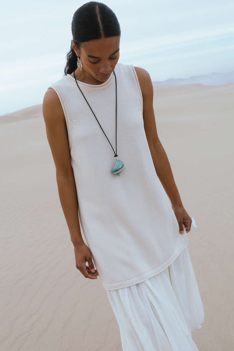 Shore Cord Necklace Seafoam
