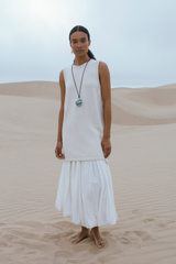 Million Pleats Bubble Skirt Natural
