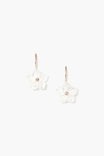14k Plumeria Earrings White MOP – Chan Luu