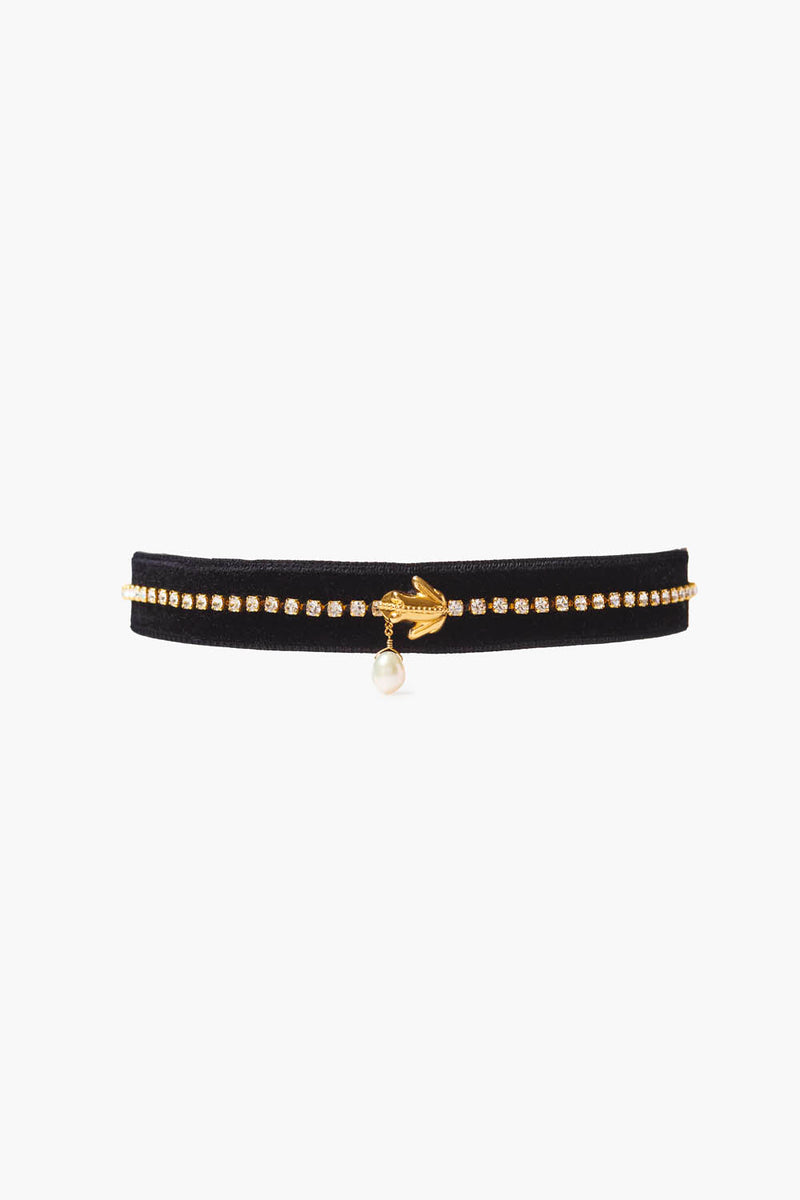 Pippa Velvet Choker Necklace Black