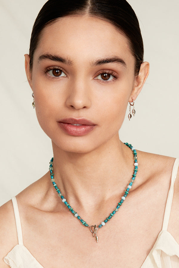 Indira Toggle Necklace Turquoise Mix
