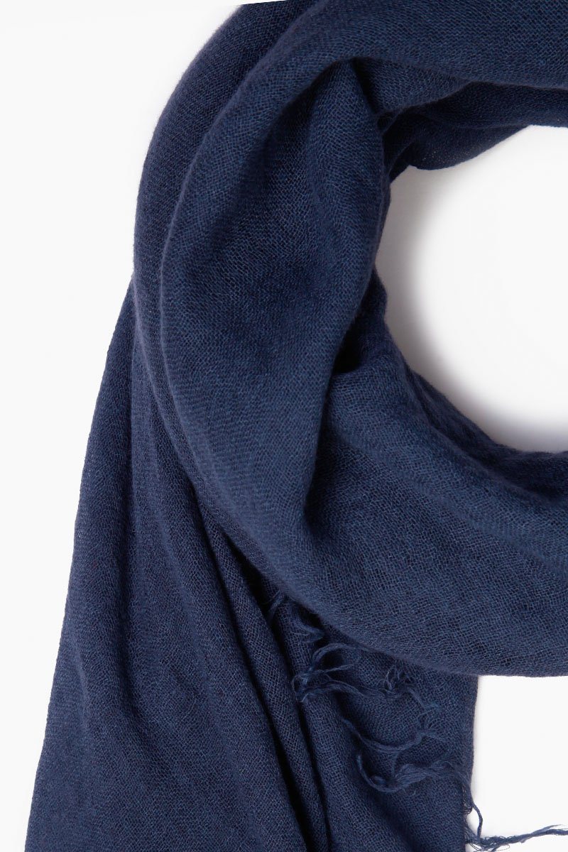 Cashmere and Silk Scarf Medieval Blue – Chan Luu