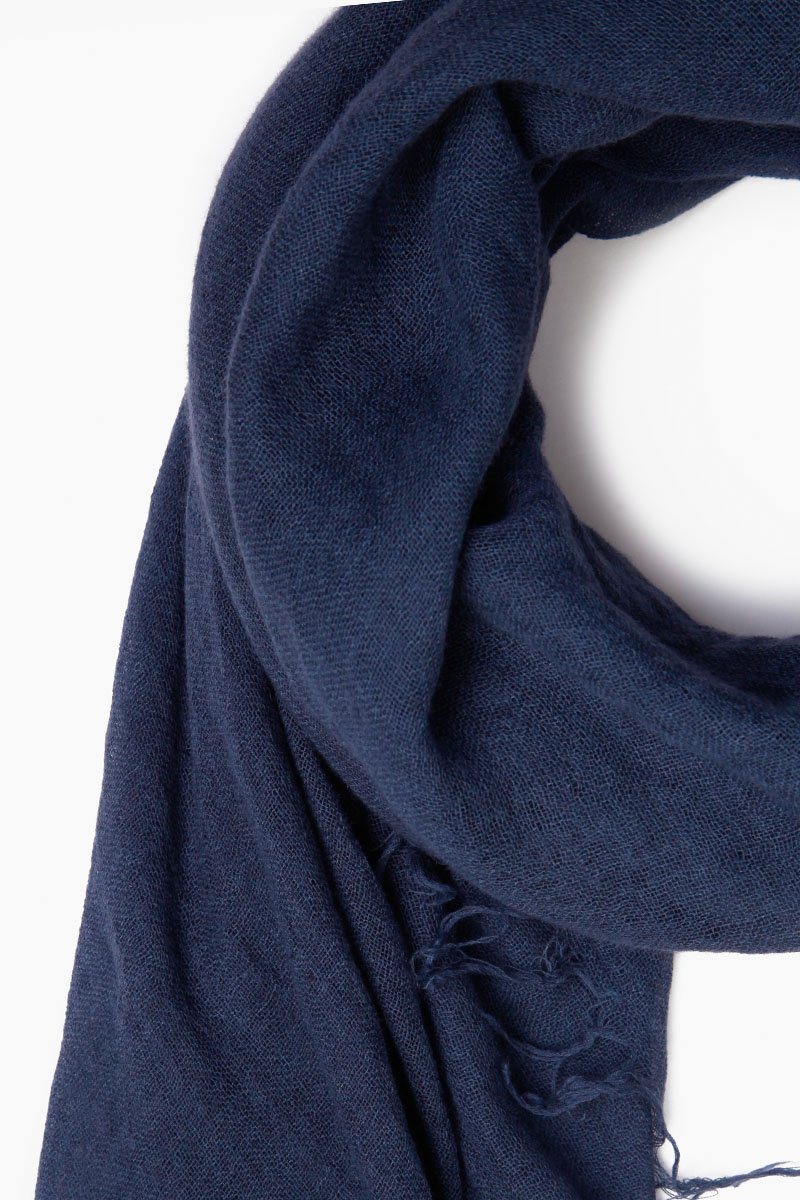 Medieval Blue Cashmere and Silk Scarf