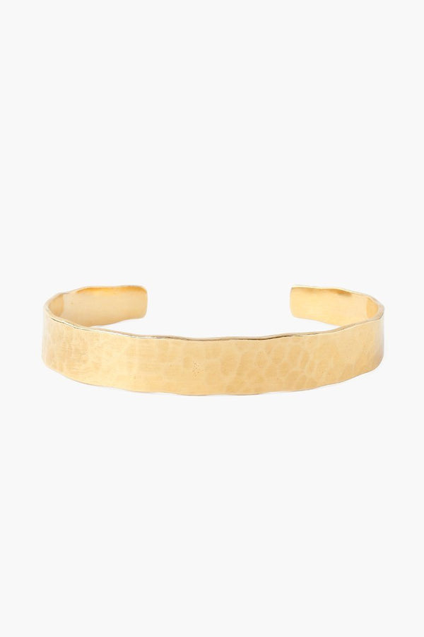 Yellow Gold Hammered Cuff