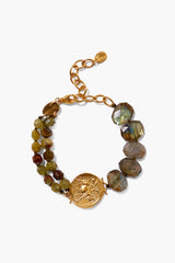 Green Garnet Mix Hypatia Charm Bracelet