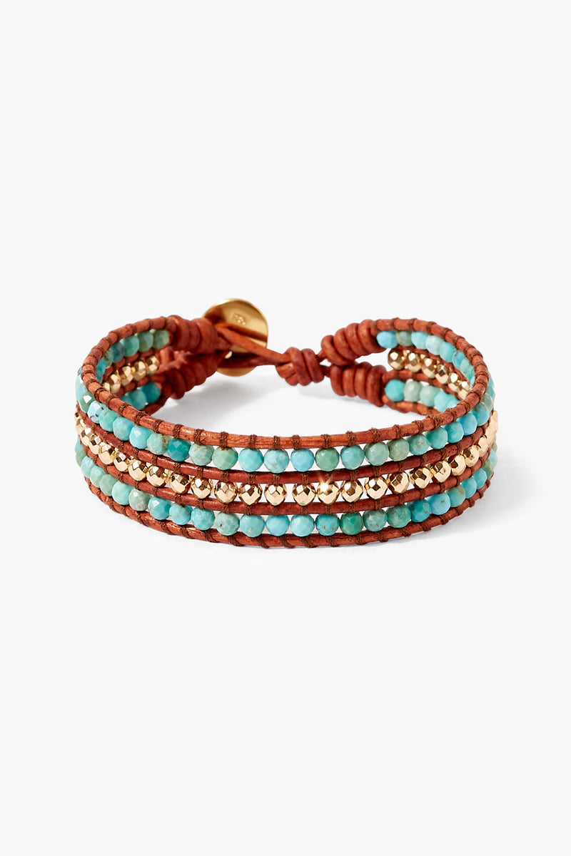Sedona Single Wrap Bracelet Turquoise