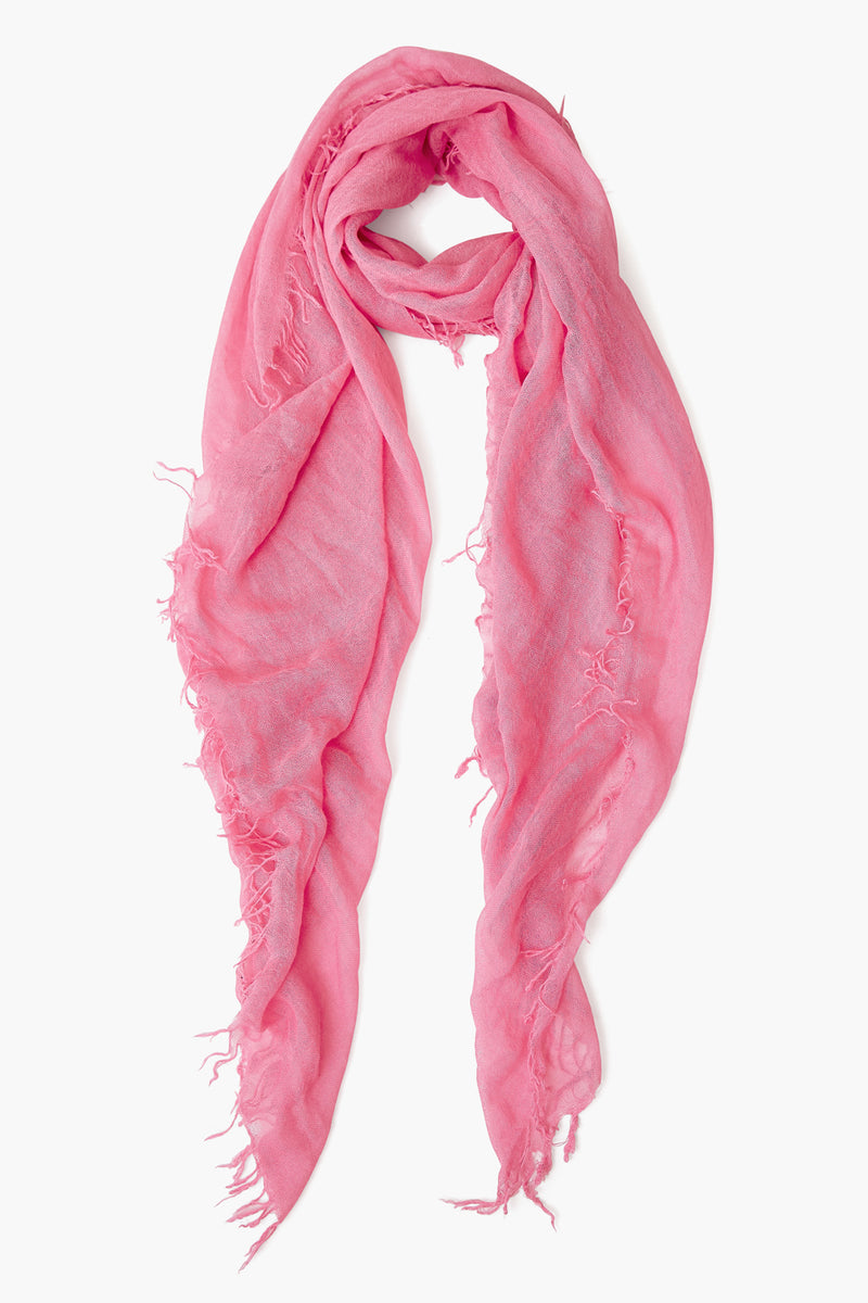 Rose Pink Cashmere and Silk Scarf