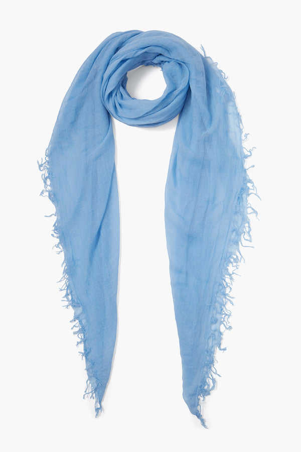 Baby Blue Cashmere and Silk Scarf